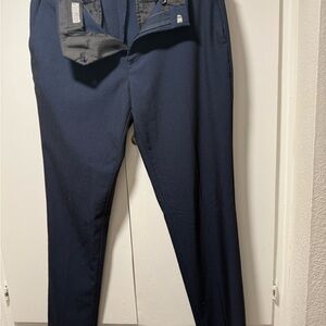 Louis Raphael Dark Blue checkered Men's Dress Pants